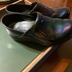 Dansko Iridescent Black Clogs